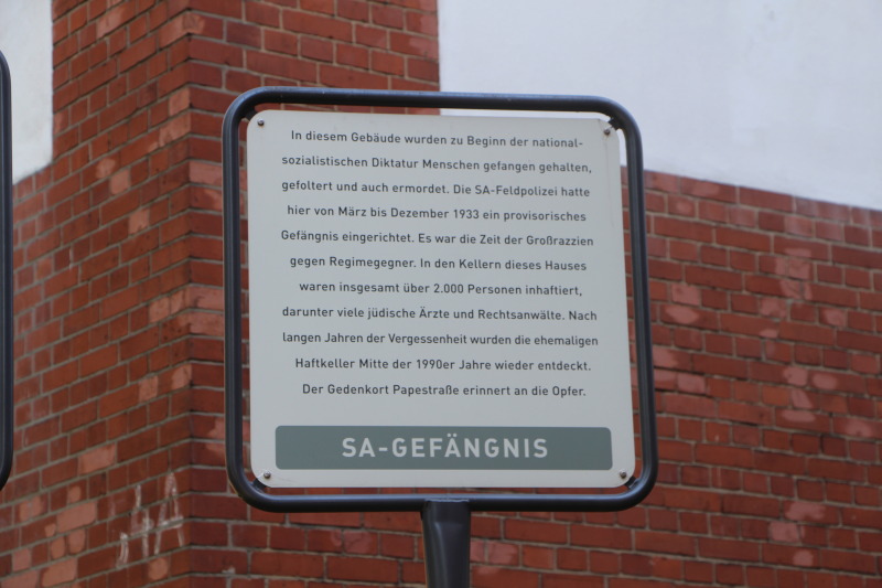 SA Gefängnis Infotafel