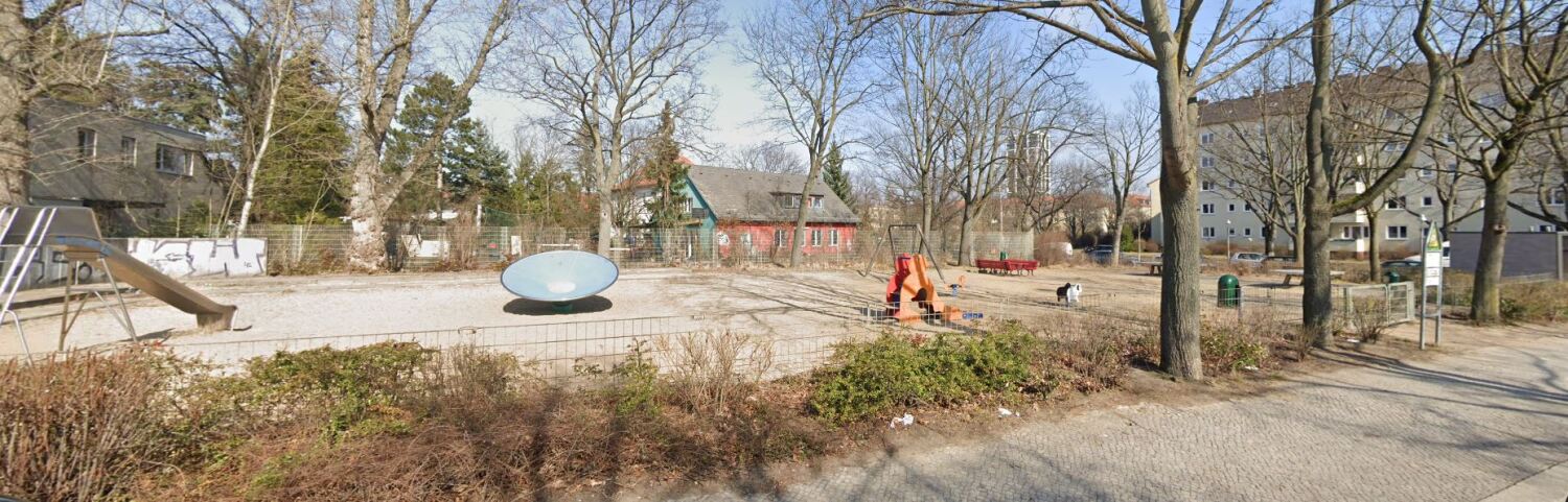 Ansicht des Spielplatzes Rohrbeckstraße 2 vor der Umgestaltung