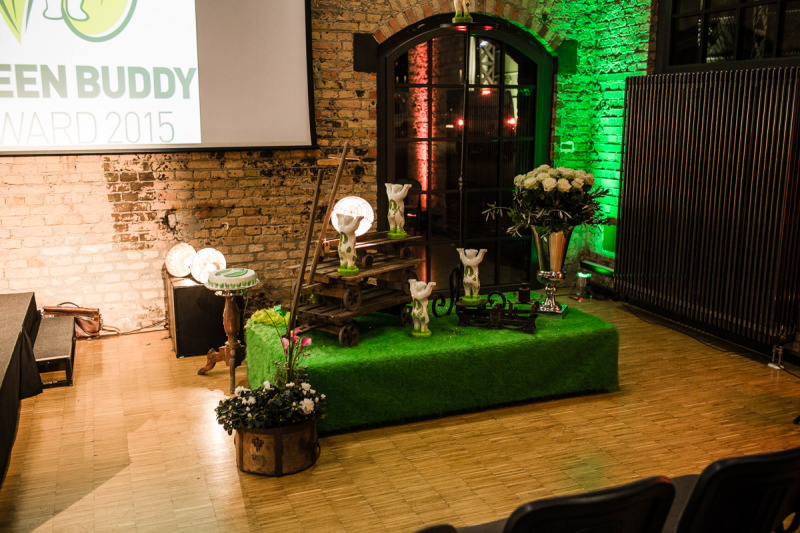Dekoration der Green Buddy Preisverleihung 2015