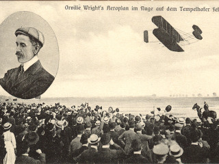 Alte Fotografie des Flughafens