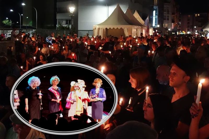 Lichter gegen das Vergessen auf dem Lesbisch-Schwulen Stadtfest