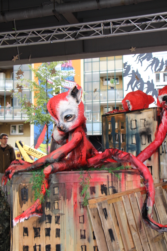 Kunstwerk. rote Katze