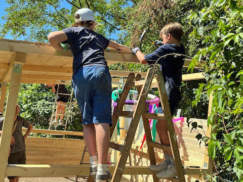 Hausbauprojekt in Aktion