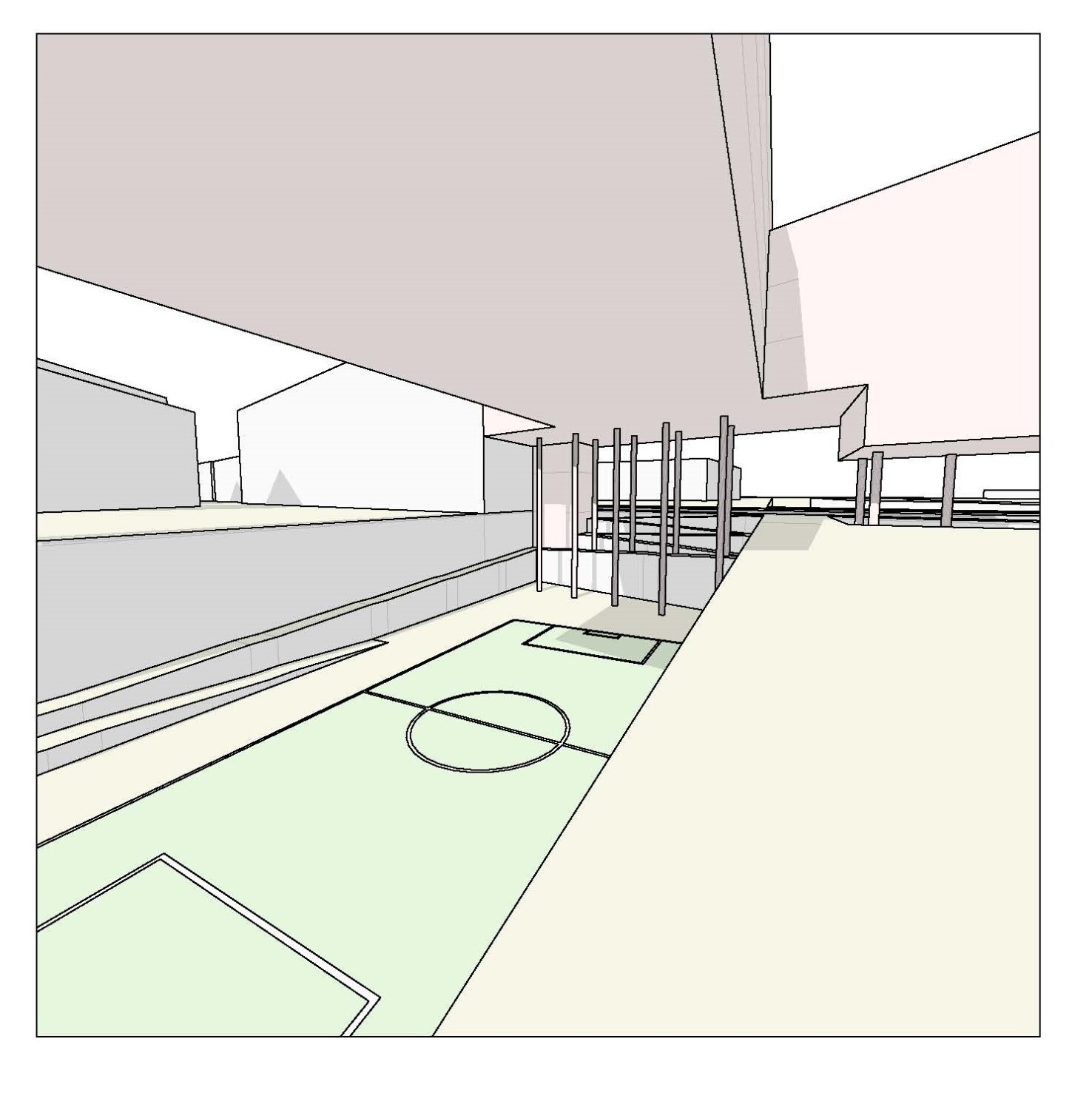 Beispielhafte Nutzung einer Fläche für einen Inklusionssportplatz.