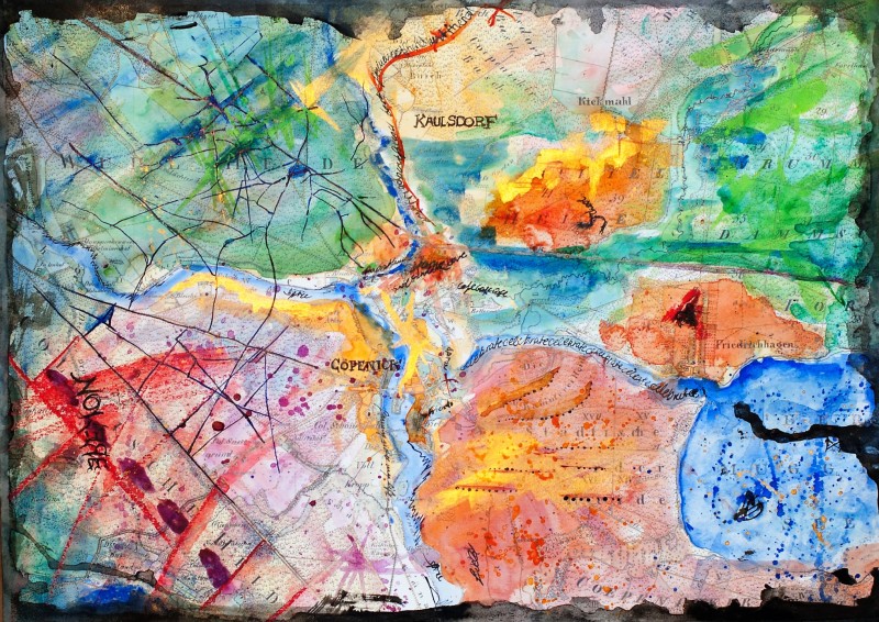 Selbstgemalte Karte von Treptow-Köpenick