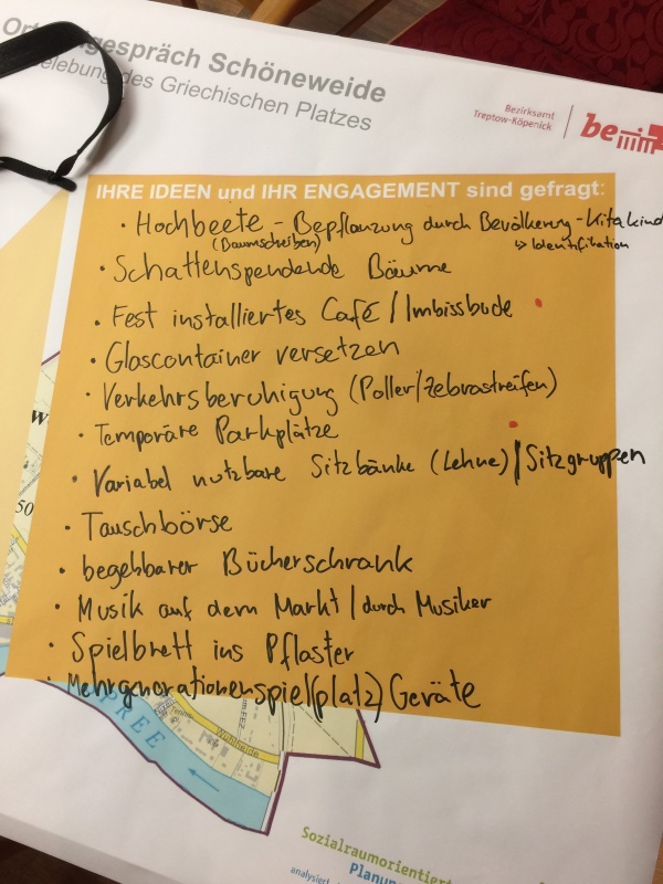 Ortsteilgespräch 20.09.18: Ideen Tisch 2