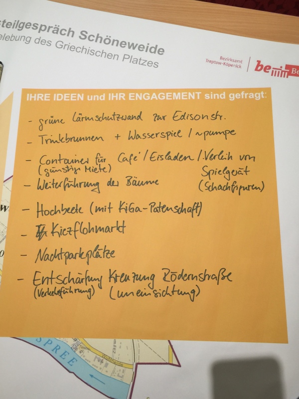 Ortsteilgespräch 20.09.18: Ideen Tisch 4