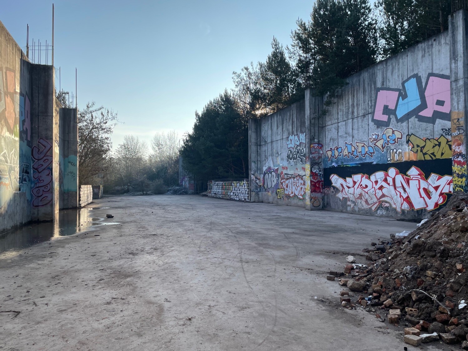 Blick auf das Reifenwerksgelände in Schmöckwitz