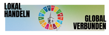 Logo der SDG's: Lokal Handeln, Global Verbunden