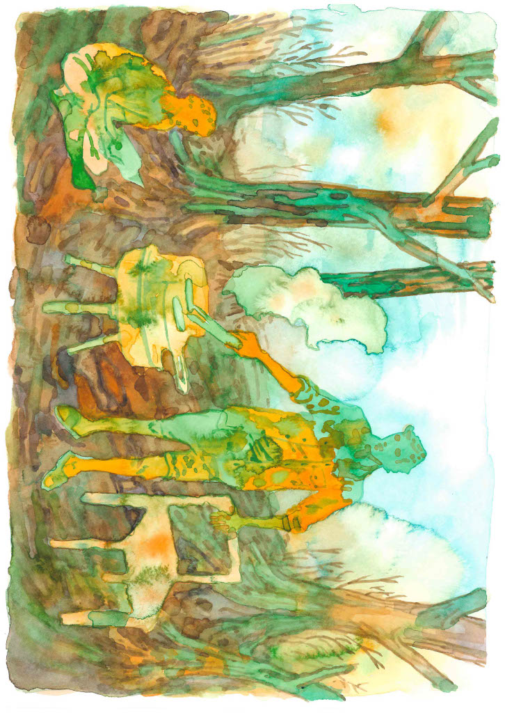 Franziska Jordan Grillnachmittag, 2019 Aquarell auf Papier