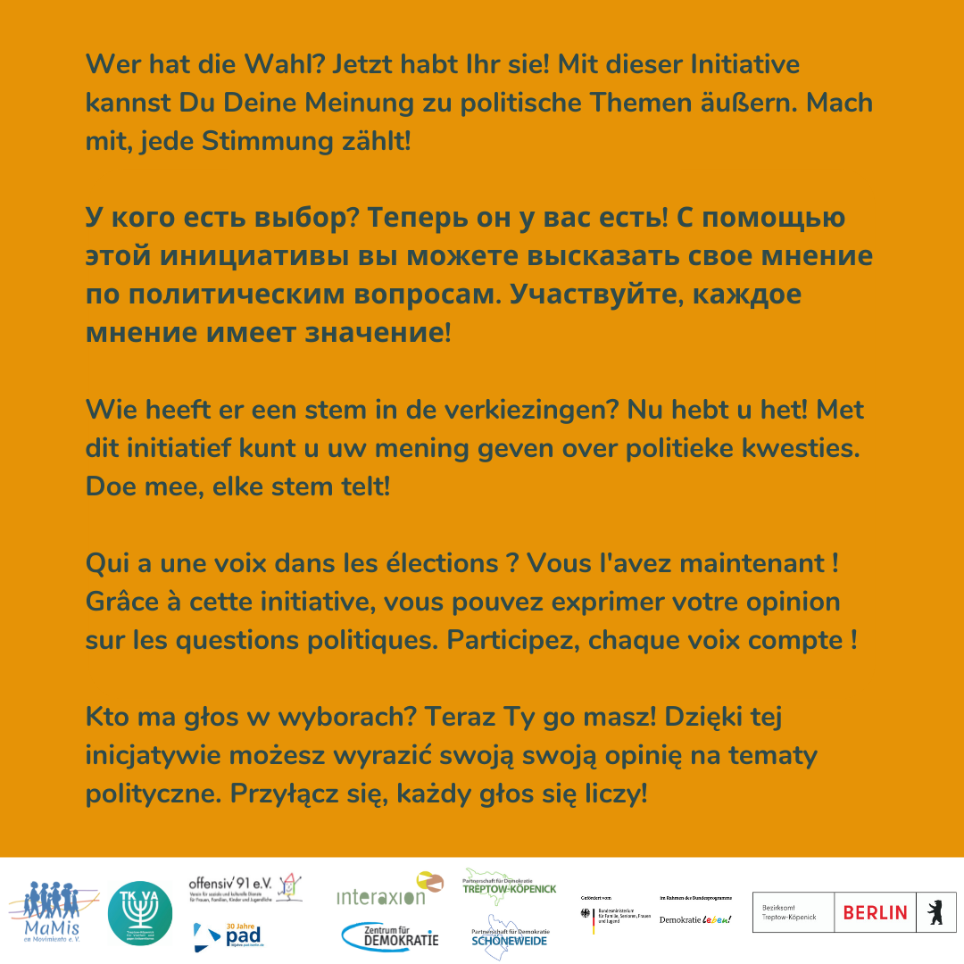 Symbolische Wahlen in Treptow-Köpenick