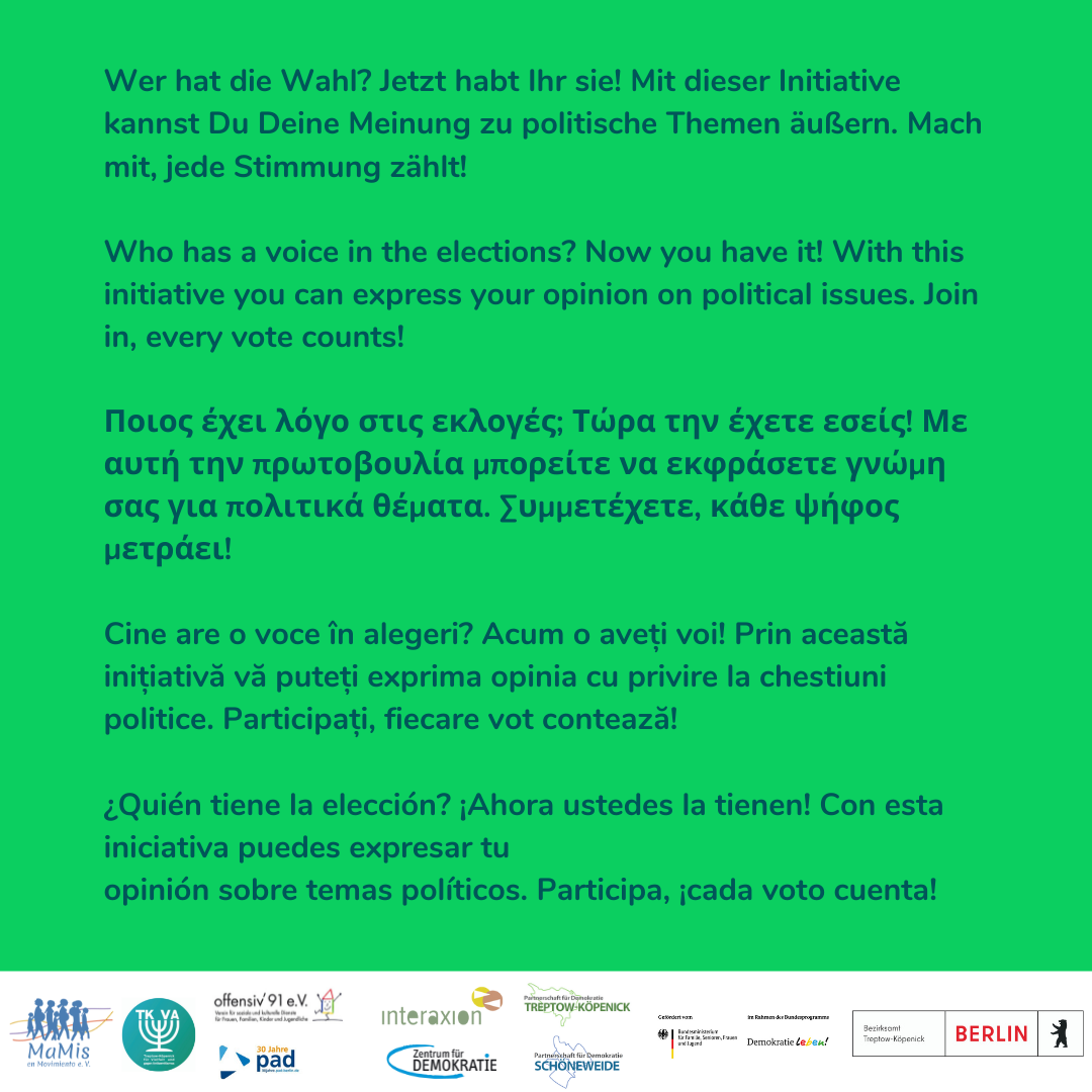 Symbolische Wahlen in Treptow-Köpenick