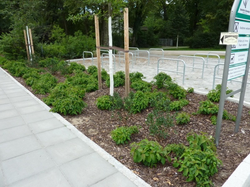 Auch für Radfahrer wurden sichere Abstellmöglichten geschaffen