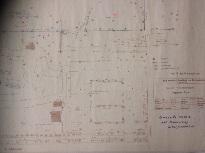 Bestandsplan des Rosengarten-Parkplatzes aus dem Jahr 1972