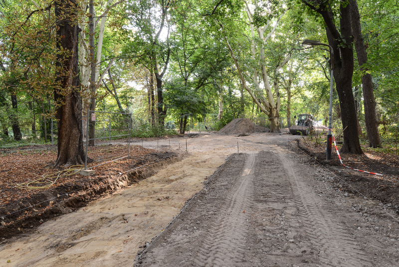 2018/2019, Dokumentation, Herstellung neuer Wege; Aushub