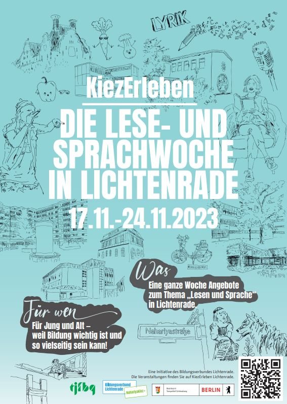 Plakat der Lese- und Sprachwoche 2023