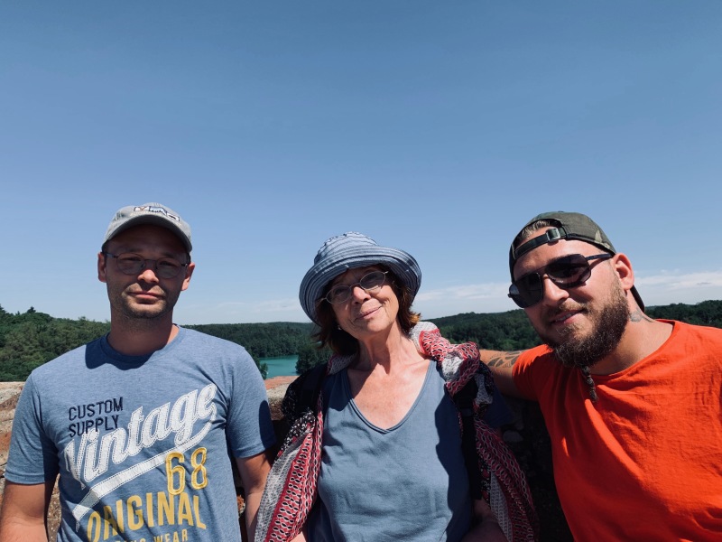 Franz, Bärbel und unser Praktikant Cengiz (v. l. n. r.), Ferienreise 2019