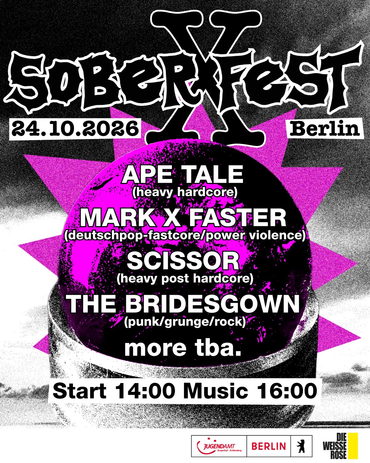 flyer für das soberxfest - Weiter Infos, die nicht im Text stehen: 1) Das Jugendamtslogo ist darauf abgebildet, wir gehören dem Jugendamt. 2) Start ist ab 14 Uhr, Musik geht los ab 16 Uhr