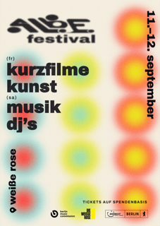flyer für das albe festival - alle infos stehen auch im text, eine zusätzliche infos ist, dass drauf steht tickets auf spendenbasis