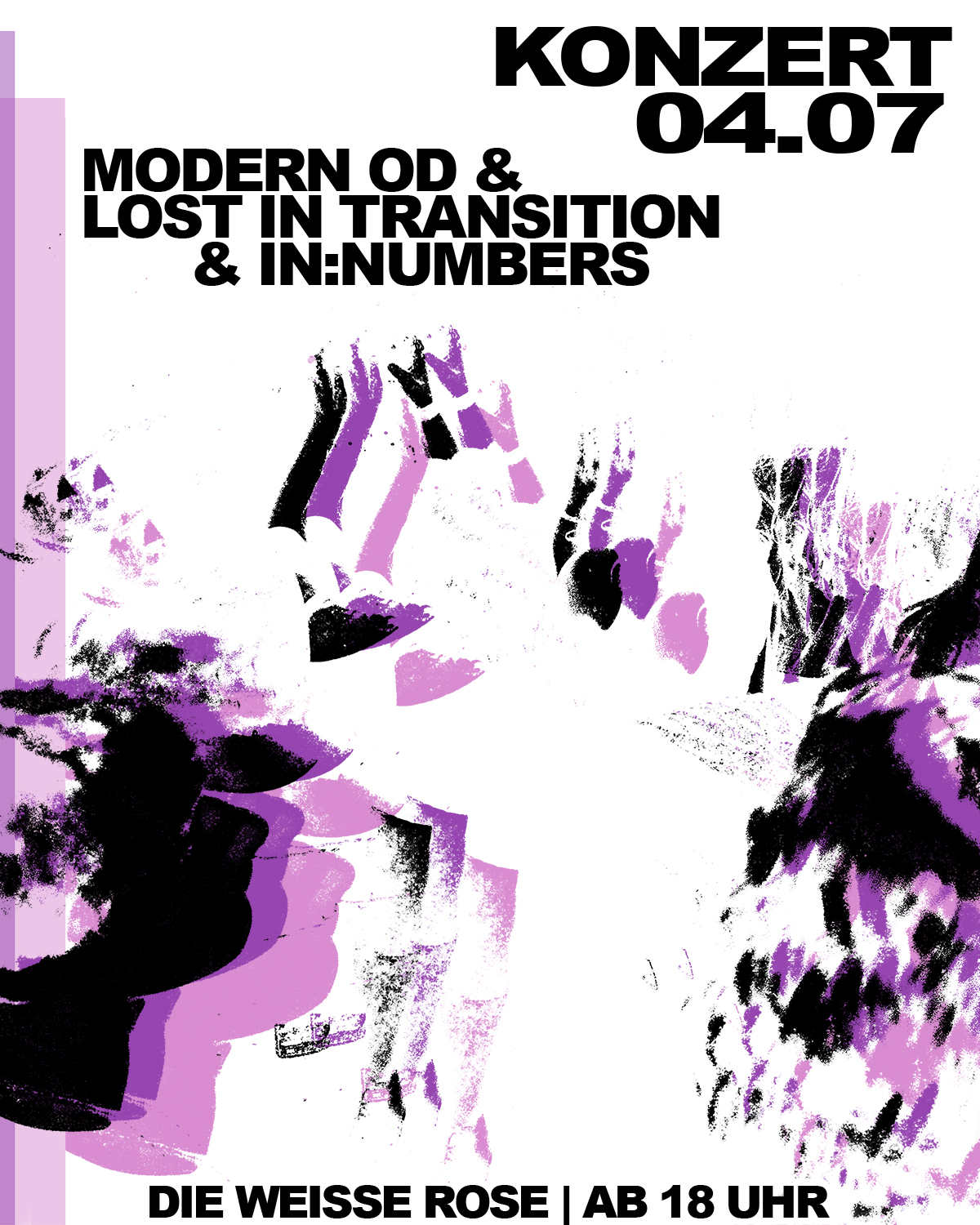 flyer für das konzert von modern od - alle infos stehen auch im text