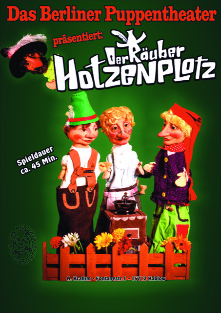 Flyer für das Puppentheater Räuber Hotzenplotz- auf dem Flyer befinden sich keine Infos, die sich nicht auch im Text befinden