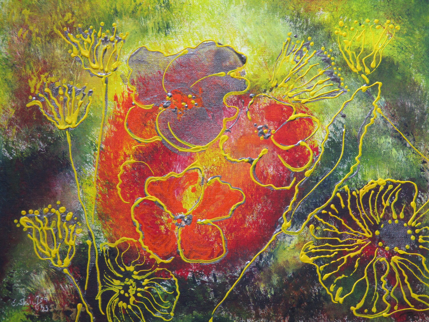 wilde Möhre - Acryl auf Leinwand