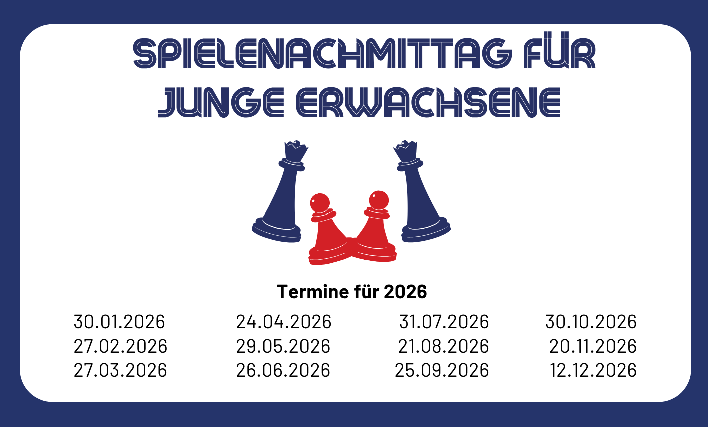 Termine vom Spielenachmittag 2026