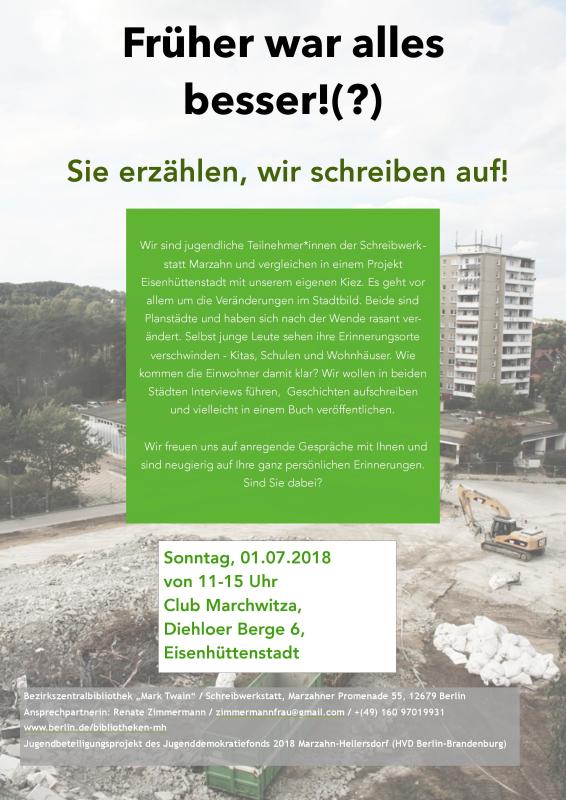 Einladung in den Club Marchwitza