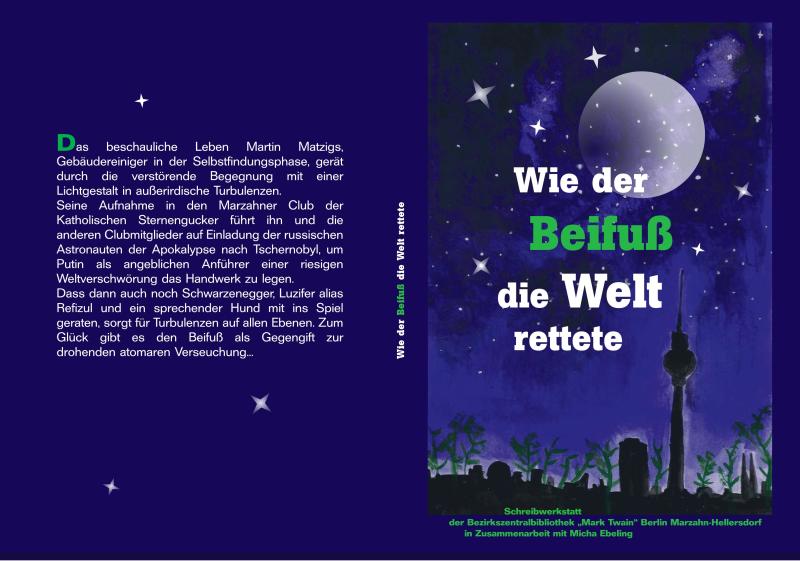 Buchcover mit Silhouette Berlins bei Nacht