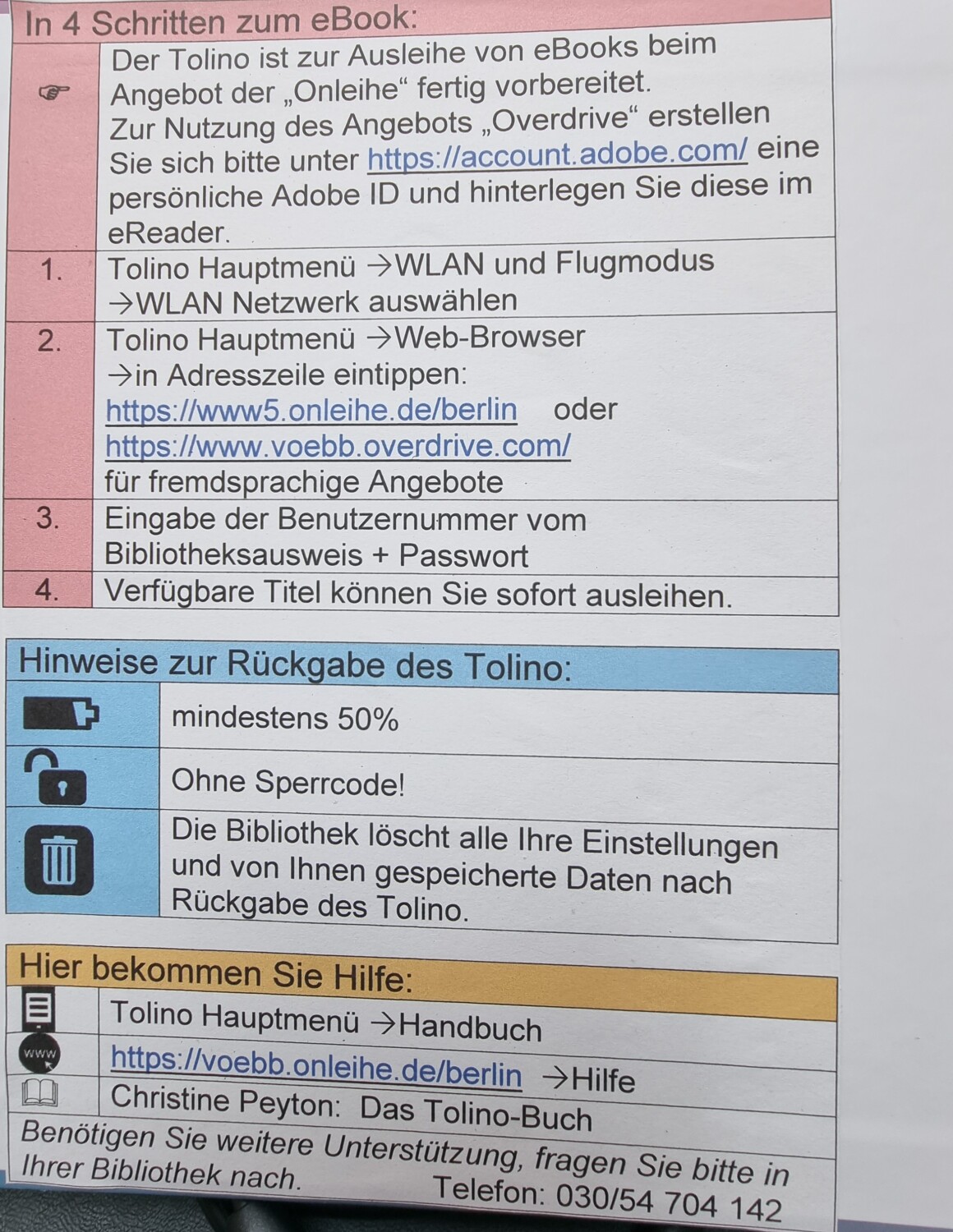 Anleitung zur Ausleihe der Tolinos