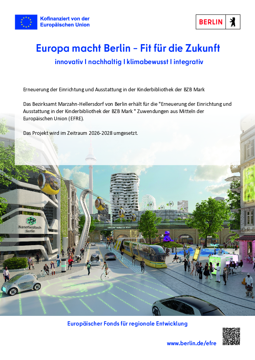 Plakat zur Ko-Finanzierung Kinderbibliothek