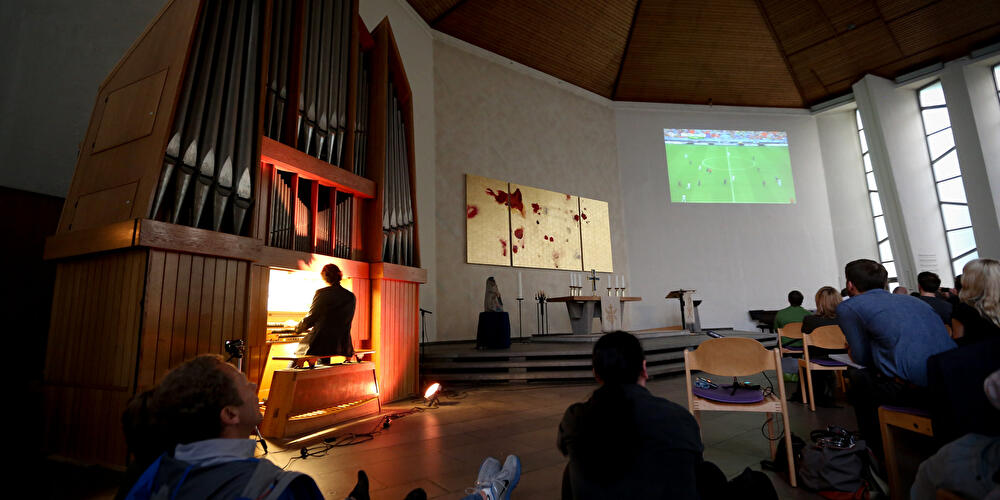 Public screening at a church
