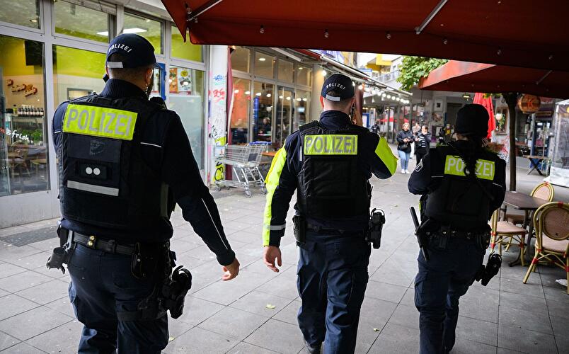 Polizeieinsatz in Berlin-Kreuzberg.