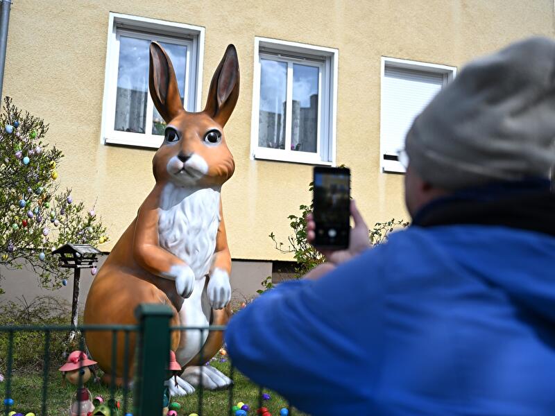 Oster-Dekoration in Berlin-Westend