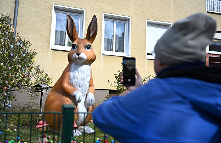 Oster-Dekoration in Berlin-Westend