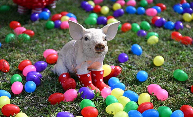 Oster-Dekoration in Berlin-Westend