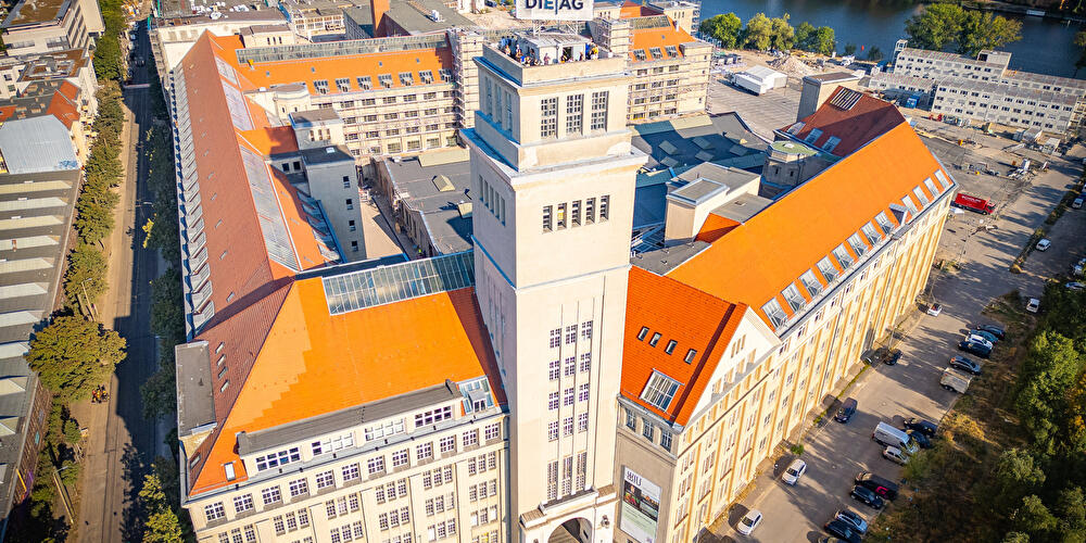 Industriesalon Schöneweide aus der Vogelperspektive