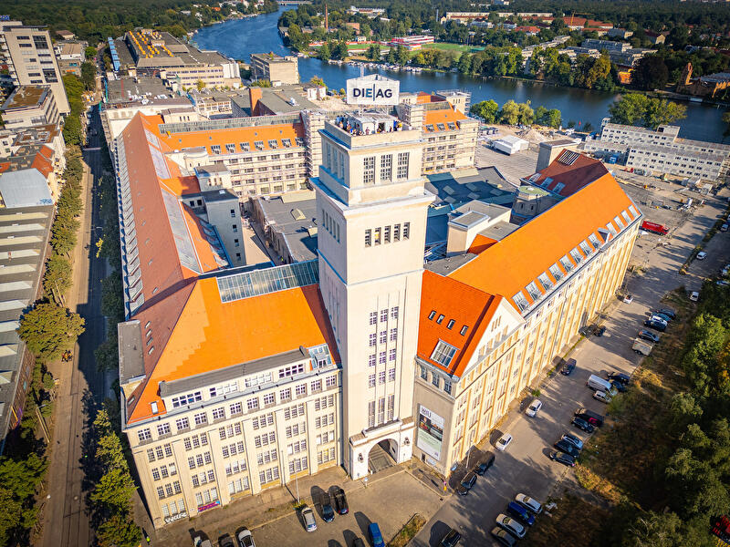 Industriesalon Schöneweide aus der Vogelperspektive