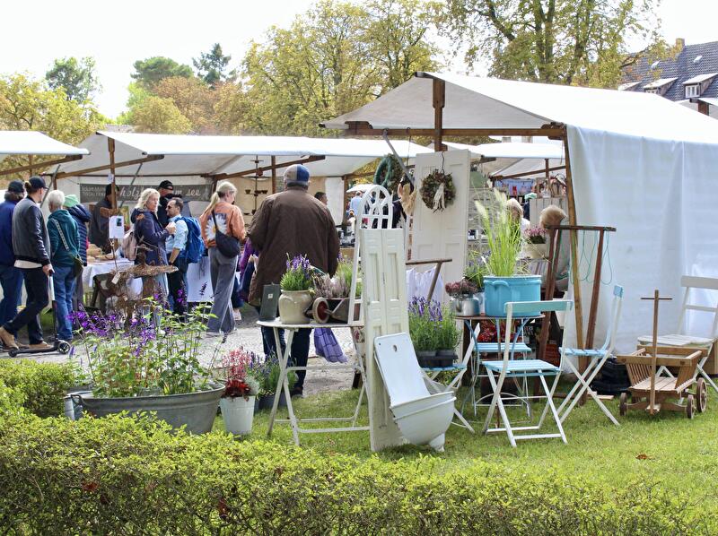 People at the design and perennial market
