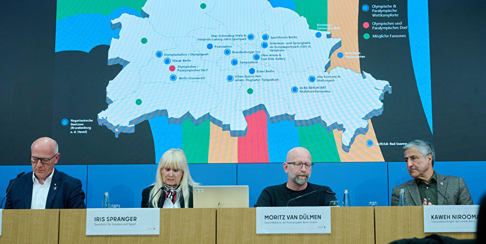 Press conference following the Olympic presentation at the Berlin Senate