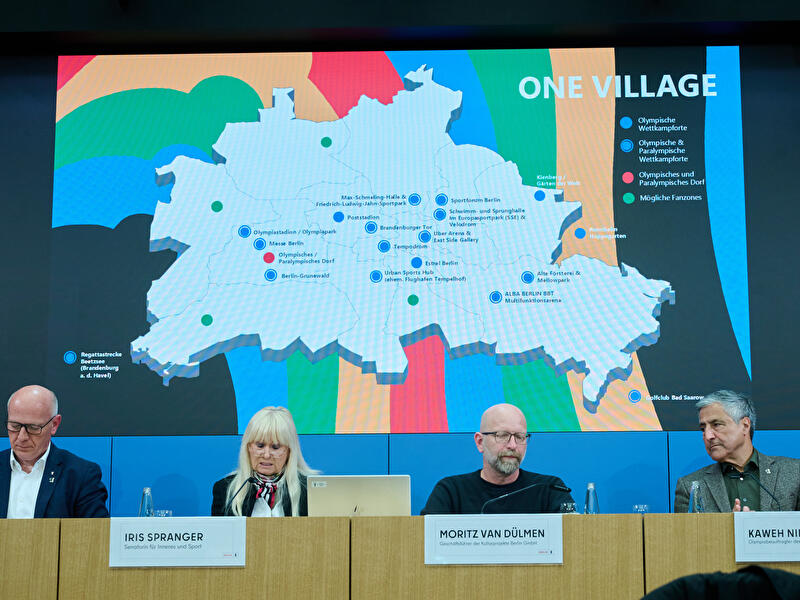 Press conference following the Olympic presentation at the Berlin Senate