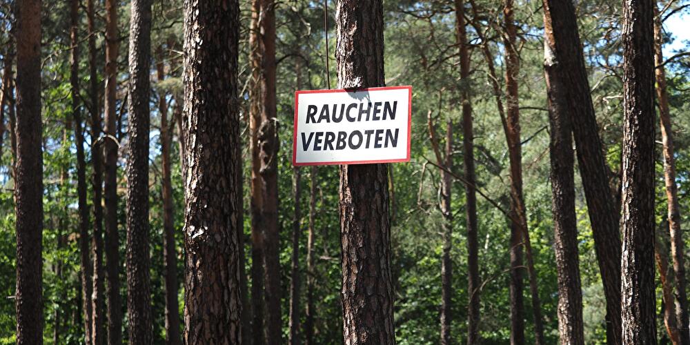 Rauchen im Wald verboten