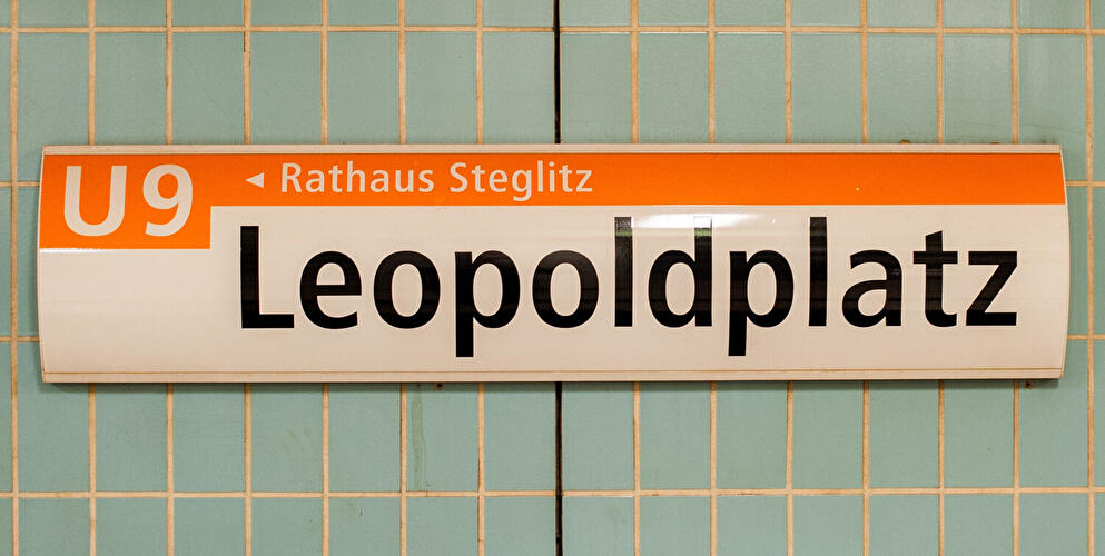 Schild U-Bahnhof Leopoldplatz