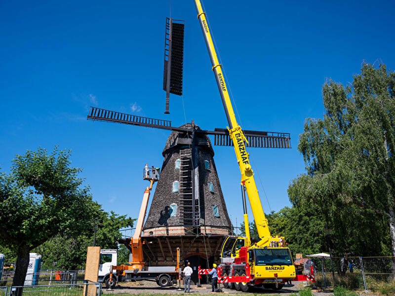 Sanierungsarbeiten an der Britzer Mühle