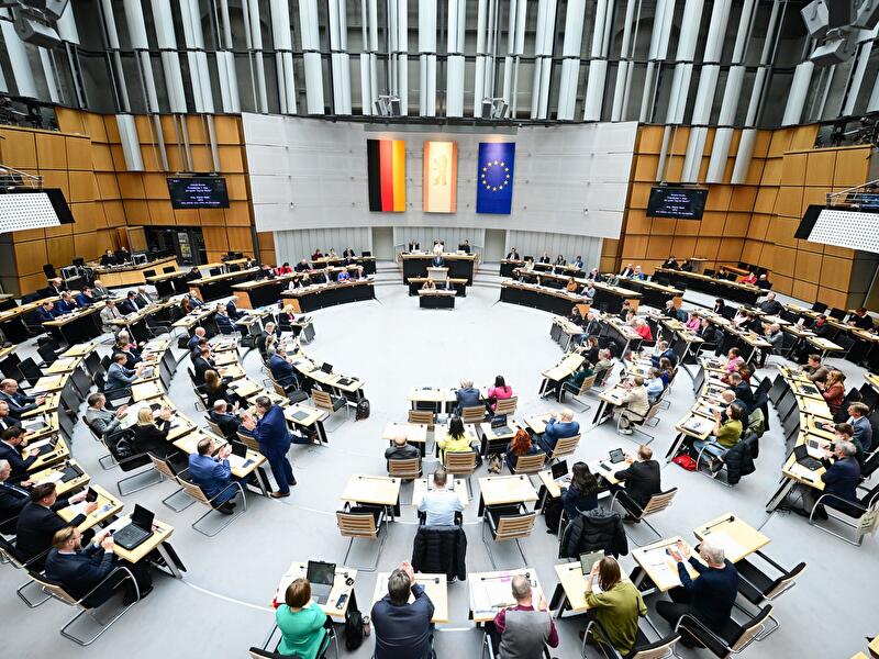 Plenarsitzung des Berliner Abgeordnetenhauses im Sitzungssaal des Parlaments.