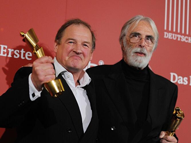 Burghart Klaußner (l) und Michael Haneke