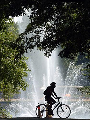 Fontäne am Weißen See