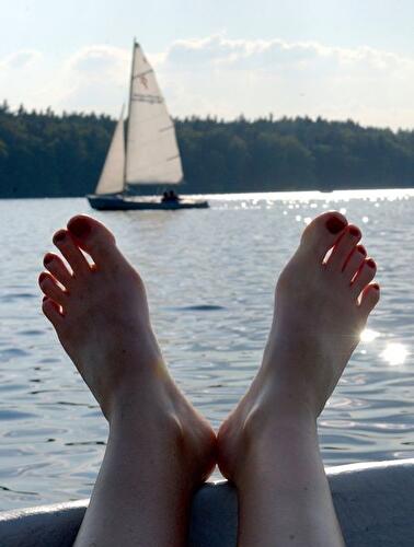 Im Ruderboot auf dem Stechlinsee