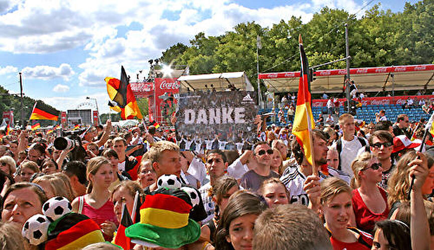 Nationalmannschaft auf der Fanmeile