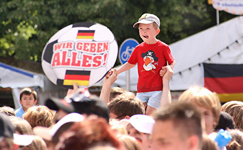 Nationalmannschaft auf der Fanmeile